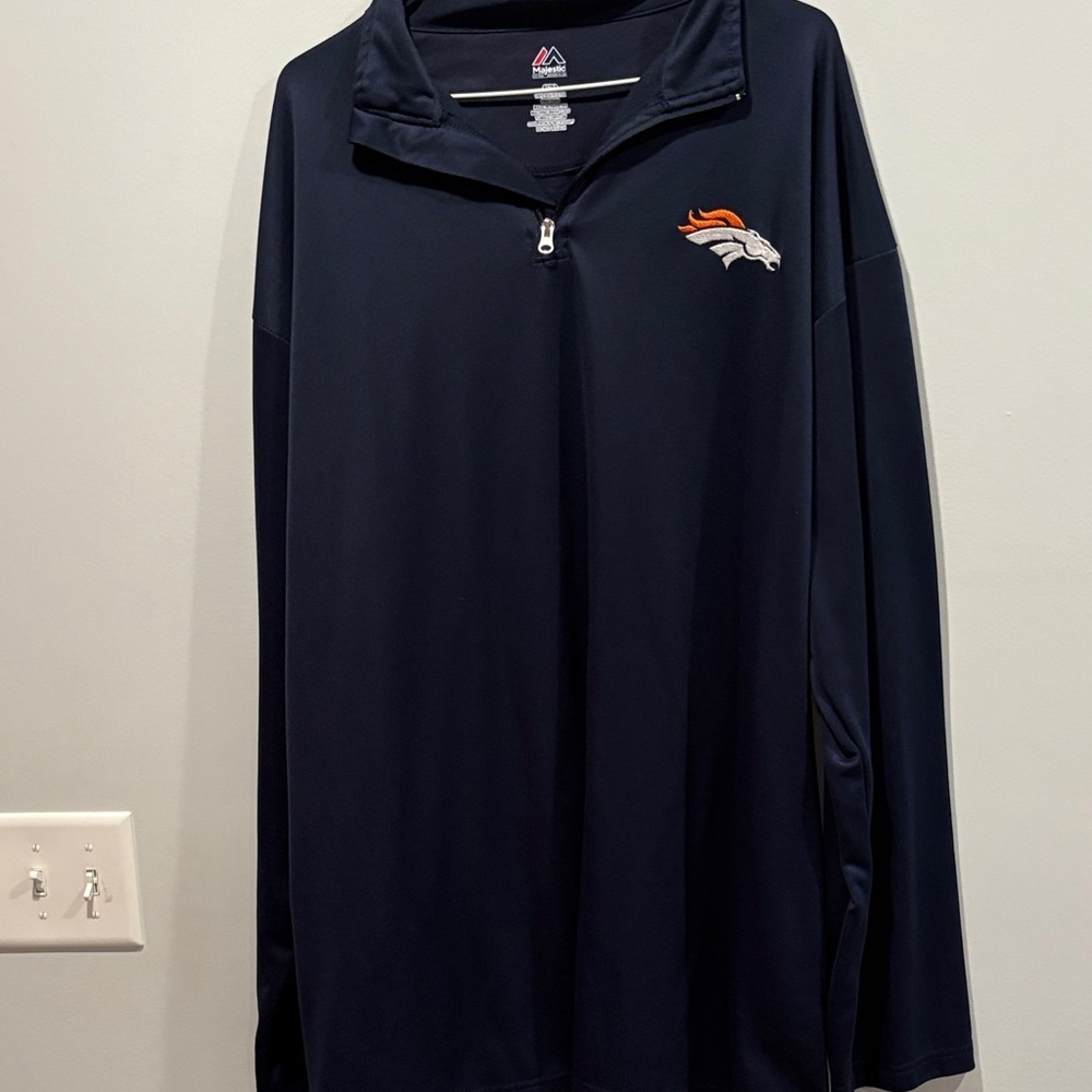 Majestic Dark Blue Quarter-Zip Jacket
